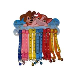Colorful Printed Cat Collar with Bell